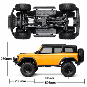 Super Hobby <span class=keywords><strong>Bronco</strong></span>, Modelo Todoterreno a Escala 1:10, 4WD, HB R1001, Camioneta RC Rock Crawler <span class=keywords><strong>4X4</strong></span> con Iluminación LED Avanzada y ESC RTR - Product Image 4