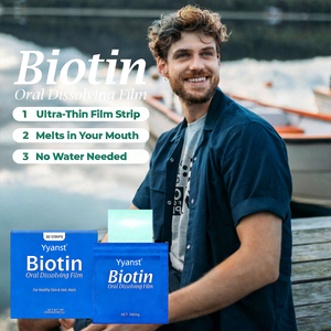 Bandes orales de biotine OEM/ODM (film oral à dissolution rapide) pour la santé de la peau et des cheveux des adultes, complément beauté végétalien sans gluten, personnalisable - Product Image 3