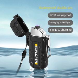 Encendedor de Arco Doble Multifuncional para Exteriores, Iluminación para Camping, Carga Tipo-C, Encendedor Electrónico para Cigarrillos, Resistente al Agua IP55 - Product Image 2