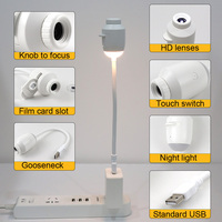 Projecteur LED USB 2-en-1 Galaxie et Veilleuse Douce Portable en ABS pour Voiture, Lampe de Projection Plafond Ciel Étoilé Lune Saturne