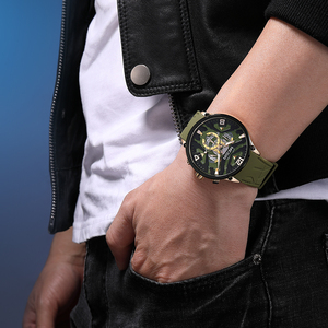 <span class=keywords><strong>Montre</strong></span> Chronographe à Quartz en Alliage pour Hommes, Bracelet en Silicone Personnalisé, <span class=keywords><strong>Prix</strong></span> d'Usine, Montres <span class=keywords><strong>Megir</strong></span> en Gros - Product Image 3