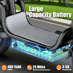 Patinete Eléctrico Plegable con Batería de Litio, Motor de 350W, Ruedas de 14 Pulgadas, Resistente al Agua, Todoterreno, Doble Suspensión, Control Remoto, Largo Alcance - Product Image 5