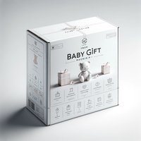 Boîtes cadeaux en papier ondulé rigide, écologiques, en matériaux recyclés, avec logo personnalisé, petites boîtes pour enfants/bébés, gaufrage mat 4c