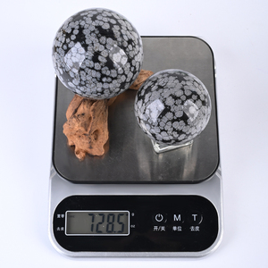 Esferas de Cristal al por Mayor, Piedras Energéticas de Cristal Natural, Bolas de Cristal de Obsidiana Copo de Nieve para Regalos - Product Image 3