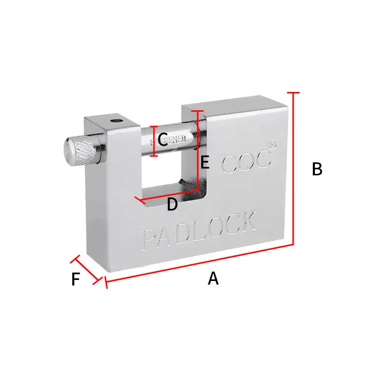 Özelleştirme kabul nikel kaplama 40MM Vane anahtar dikdörtgen demir asma kilit fabrika doğrudan tedarik yüksek güvenlik