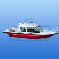 Fabricant de bateaux en aluminium, bateau de course en aluminium à cabine fermée de 20 pieds, bateau de pêche en haute mer de 6 m pour 6 à 8 personnes disponible