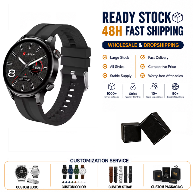 CURREN R2S Smart Watch for Call HD Full Touch Screen Multi-Sport Modes Health Monitoring Water Resistant IOS Men Women