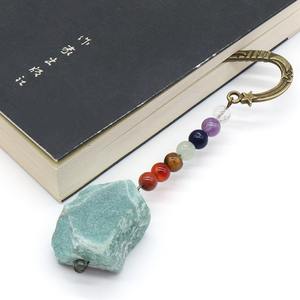 Marcapáginas <span class=keywords><strong>de</strong></span> Metal Vintage con Cristal <span class=keywords><strong>de</strong></span> Cuarzo Natural en Bruto, Artesanía con Piedras Curativas, Marcapáginas para Mujeres, Estudiantes, Maestras, Amigas, Regalo - Product Image 6