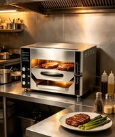 Grill à steak infrarouge en acier inoxydable commercial, salamandre infrarouge, four à cuire les steaks infrarouge, état neuf