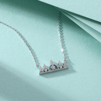 Collier en argent sterling 925 avec pendentif en zircone pour femmes, chaîne en CZ, fournisseur en gros
