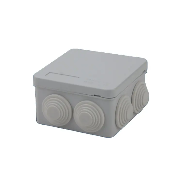 Avoid open hole 85*85*50mm gray plastic abs enclosure small electrical junction box