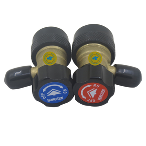 2 Sets Car A/C Air Condition <strong>Quick</strong> <strong>Coupler</strong> Adapter H/L Manifold Connector R134A Remover Tool Accessories - Product Image 2