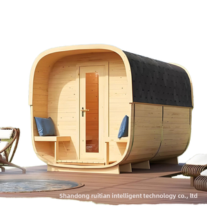 Sauna extérieur traditionnel en <span class=keywords><strong>bois</strong></span> massif pour 4/6 personnes, cabine <span class=keywords><strong>de</strong></span> sudation en cèdre rouge pour 4 personnes - Product Image 4