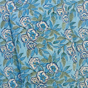 Floral Print Block Printed Cotton Fabric Eco Friendly Reusable Floral Custom Print Hand Block print Fabric Bulk Order Supplier - Product Image 1