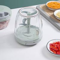 Vente en gros Hachoir à légumes manuel de cuisine Mini pullcord portable Hachoir à aliments rapide