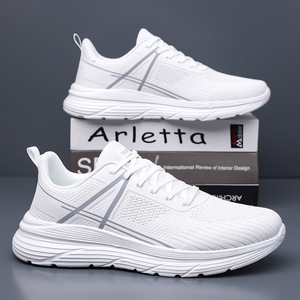 Zapatos deportivos casuales ligeros y acolchados para primavera y verano con parte superior de malla transpirable perforada, zapatos para correr al aire libre - Product Image 5