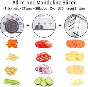<span class=keywords><strong>Mandoline</strong></span> multifonctionnelle pour légumes, trancheuse à pommes de terre, râpe à fromage, <span class=keywords><strong>mandoline</strong></span> réglable pour légumes - Product Image 2