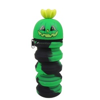 Trousse à crayons en silicone Halloween, boîte de rangement, coffret cadeau idéal pour l'organisation des fournitures scolaires
