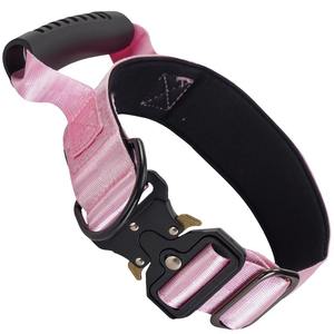 <span class=keywords><strong>Collar</strong></span> táctico de nailon para perro, collares de liberación rápida para mascotas con hebilla de serpiente, entrenamiento duradero, collares resistentes para perros grandes con asa - Product Image 1