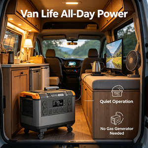 เครื่องกำเนิดไฟฟ้าแบบพกพา Super Quiet 3000W 220v 50hz คลื่นไซน์บริสุทธิ์ สำหรับใช้สำรองไฟฟ้ากลางแจ้ง - Product Image 6