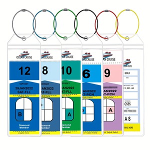 Etiqueta de Equipaje de Plástico PVC con Cierre Superior y Anillas de Acero para Cruceros Royal Caribbean y Celebrity - Product Image 1