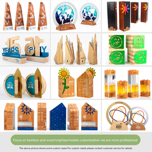 Yaz satış özel kazınmış cam tanıma ödülleri kristal cam plak ödülü ile ahşap taban olay temalı kupa hediyelik eşya - Product Image 5