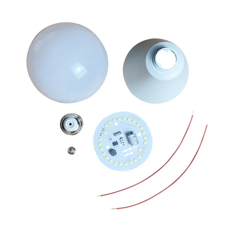 Bombilla Led sin montar Skd Ckd, 3W, 5W, 7W, 9W, 12W, 15W, 18W, 24W, E27, Dob A, carcasa Skd, Material crudo