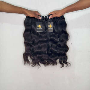 Lots de cheveux vierges indiens ondulés bruts, Fournisseurs de cheveux bruts non traités, Fournisseurs de cheveux vierges bruts d'un seul donneur - Product Image 1
