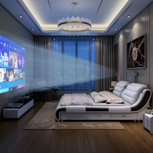 Moderno lusso camera da <span class=keywords><strong>letto</strong></span> mobili Smart massaggio elettrico su letti king Size <span class=keywords><strong>letto</strong></span> matrimoniale <span class=keywords><strong>materasso</strong></span> più telaio con Tv Design - Product Image 5