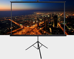 100 "xách tay Matte Trắng Tripod màn hình chiếu với đứng có thể điều chỉnh 16:9 rạp hát tại nhà HD 4K ngoài trời Màn hình máy chiếu - Product Image 3