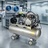 Compresseur d'air industriel à piston Dongguan 8Mpa à double cylindre, refroidi par air, 220V