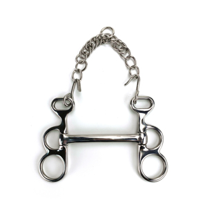 معدات الحصان سباق بت الفولاذ المقاوم للصدأ ركوب الخيل الكمامة بت مع تدوير فضفاض الخد مولين الفم خطاف سلسلة للتقييد - Product Image 2