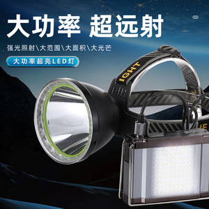 Portable <b>Rechargeable</b> <b>Led</b> Headlamp High Lumen Aluminum Alloy Body Outdoor <b>Work</b> <b>Light</b> With Adjustable Beam And Long Battery Life - Product Image 2
