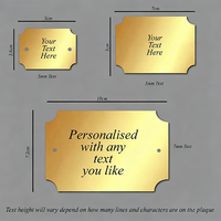 Plaque en laiton doré personnalisée avec logo, idéale pour cadeaux d'affaires, trophées et accessoires de récompense – Vente en gros à prix avantageux