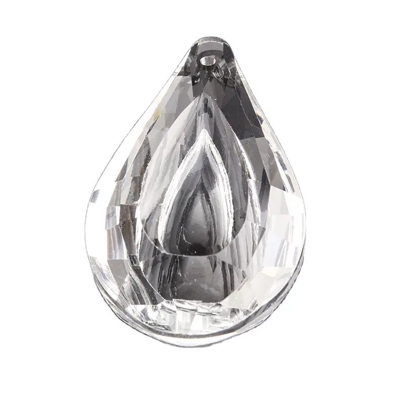 الأكثر مبيعاً من المصنع رخيص مخصص شفاف ثريا بلورات زجاجية مصباح أجزاء منشور معلقة قلادة قطرة كريستال