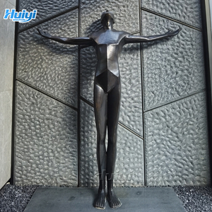 Decoração de Jardim Escultura Moderna em Bronze Mulher Nua em Tamanho Real Estátua Personalizada em Cor - Product Image 5