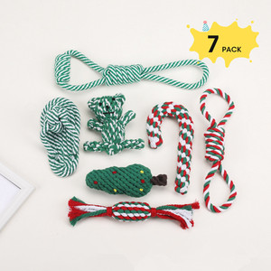 Jouet à mâcher pour chien en corde de coton, cadeau de Noël pour chien - Product Image 3