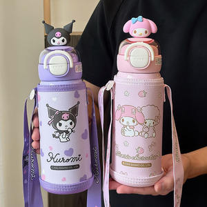 Botella de agua aislada Cruhre My Melody de 450 ml de doble pared para niños, uso escolar - Product Image 5