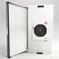 FFU Ultra Senyap, Filter HEPA H14, Filtrasi 0.3 Mikron, Steker EU 220V, Umur Pakai 5 Tahun, Sempurna untuk Pemurnian Udara Laboratorium
