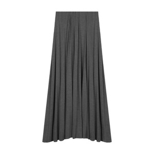 High Waist Solid Color Chiffon Long <b>Skirt</b> Women A Line <b>Elastic</b> Waist Summer Korean Style Elegant Versatile Maxi <b>Skirt</b> - Product Image 5