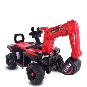 Veicolo da costruzione per escavatore elettrico Unisex giocattolo per <span class=keywords><strong>bambini</strong></span> può sedersi a batteria <span class=keywords><strong>macchina</strong></span> con gancio di plastica a distanza - Product Image 1