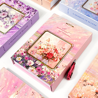 Carnet de notes à couverture rigide avec serrure à combinaison, motif floral peint à l'huile, plan de l'étoile rotatif, journal secret pour filles et étudiantes, idéal pour la vente en gros