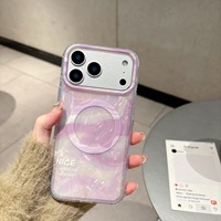 Étui magnétique dégradé IMD pour |   TPU imperméable, antichoc, protection 360° |   Sangle de téléphone et design de mode urbaine