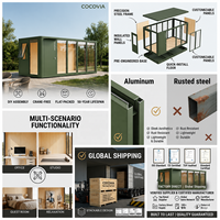 COCOVIA Maison Modulaire en Alliage d'Aluminium à Installation Manuelle, Double Vitrage Trempé, pour Jardin