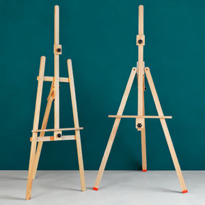 <span class=keywords><strong>Chevalet</strong></span> de peinture Huiyue HY-HJ multifonctionnel portable, sans installation, en bois brut, design pliable, couleur bois naturel - Product Image 1