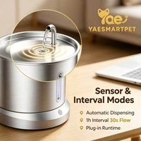 Fontaine à eau intelligente pour animaux de compagnie, silencieuse (25 dB), 2,5 L, mode capteur IR dissimulé, multi-filtres, rappel de niveau d'eau faible par lumière rouge