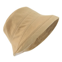 Topi Bucket Wide Brim dengan Logo Custom, Kasual, Outdoor, Travel, Bahan Katun Cuci, Topi Musim Panas Polos untuk Wanita dengan Perlindungan UV
