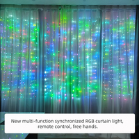 Rideau lumineux LED RVB synchronisé avec indice de protection IP65 pour les décorations lumineuses de Noël en extérieur
