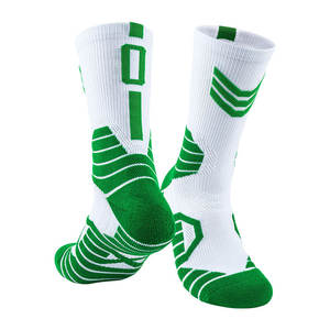 Chaussettes <span class=keywords><strong>de</strong></span> basketball professionnelles automne-hiver, épaisses, jacquard, lettres, évacuation <span class=keywords><strong>de</strong></span> l'humidité, semelle en tissu éponge, mi-mollet, antidérapantes, chaussettes <span class=keywords><strong>de</strong></span> sport - Product Image 2