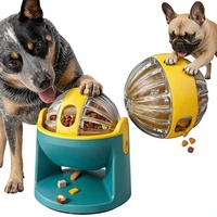 Zwei-in-Eins Slow-Feeder Ball Puzzle-Spielzeug mit Leckerli-Spender im Planeten-Design Interaktives Hundefütterungsspielzeug